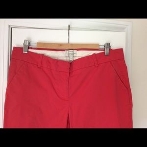 J. Crew Cafe Capri Tomato Red Color